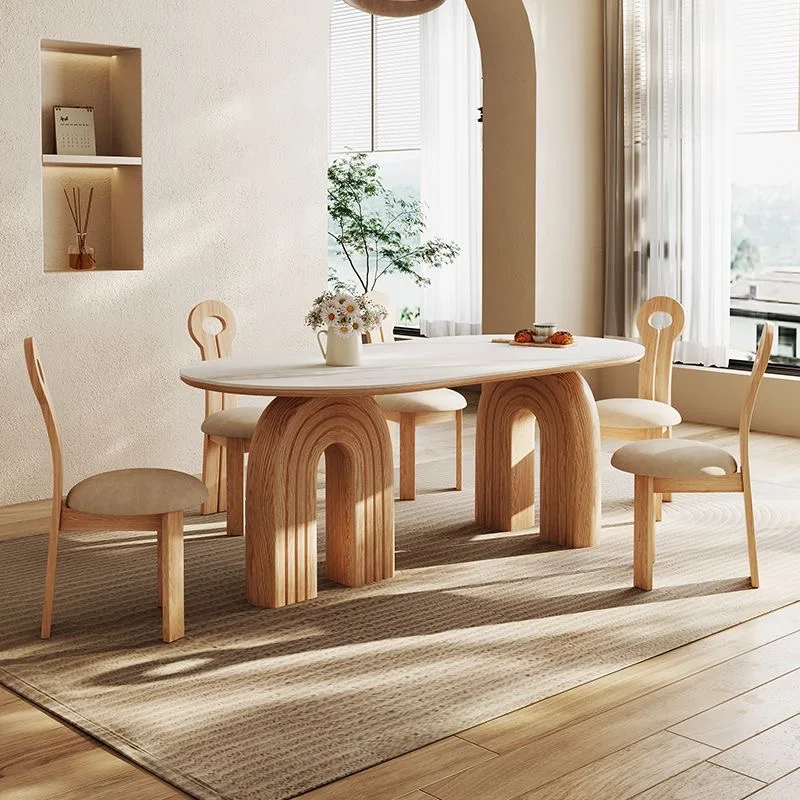 Sintered Stone Dining Table Set Wooden Legs Extendable Contemporary Waterproof Durable Home Furniture Apartment Hotel/Office Use
Sintered Stone Dining Table Set Wooden Legs Extendable Contemporary Waterproof Durable Home Furniture Apartment Hotel/Office Use