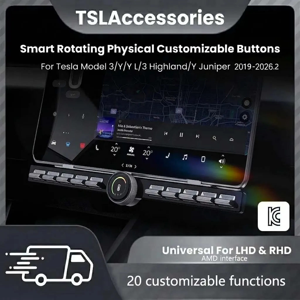 Newest 3.0 Smart Control Knob for Tesla Model 3 Highland/Y Juniper Multifunction Rotating Physical Buttons with Custom Shortcuts
Newest 3.0 Smart Control Knob for Tesla Model 3 Highland/Y Juniper Multifunction Rotating Physical Buttons with Custom Shortcuts