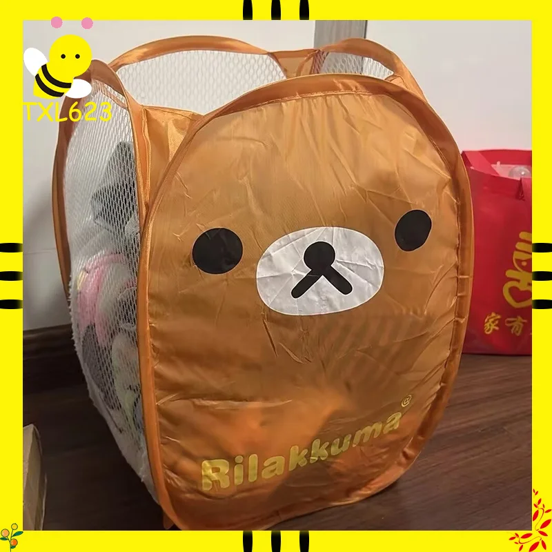 Rilakkuma Laundry Hamper Foldable Mesh Large Capacity Cartoon Bear Laundry Basket For Home Dormitory Bathroom Clothes Storage
Rilakkuma Laundry Hamper Foldable Mesh Large Capacity Cartoon Bear Laundry Basket For Home Dormitory Bathroom Clothes Storage