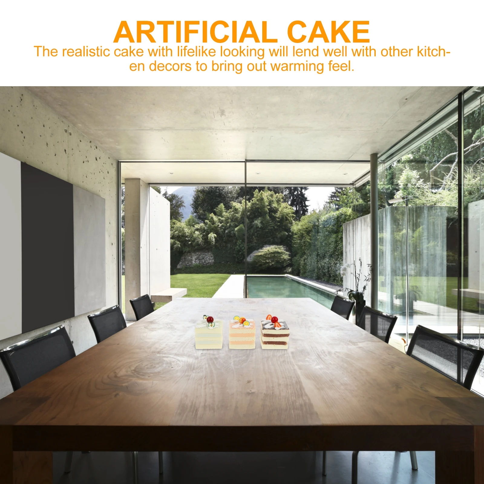 6Pcs Simulation Square Cream Fruit Cake Models Realistic Looking for Home Improvement Exhibition Hotels Bars Coffee Shops Stores
6Pcs Simulation Square Cream Fruit Cake Models Realistic Looking for Home Improvement Exhibition Hotels Bars Coffee Shops Stores