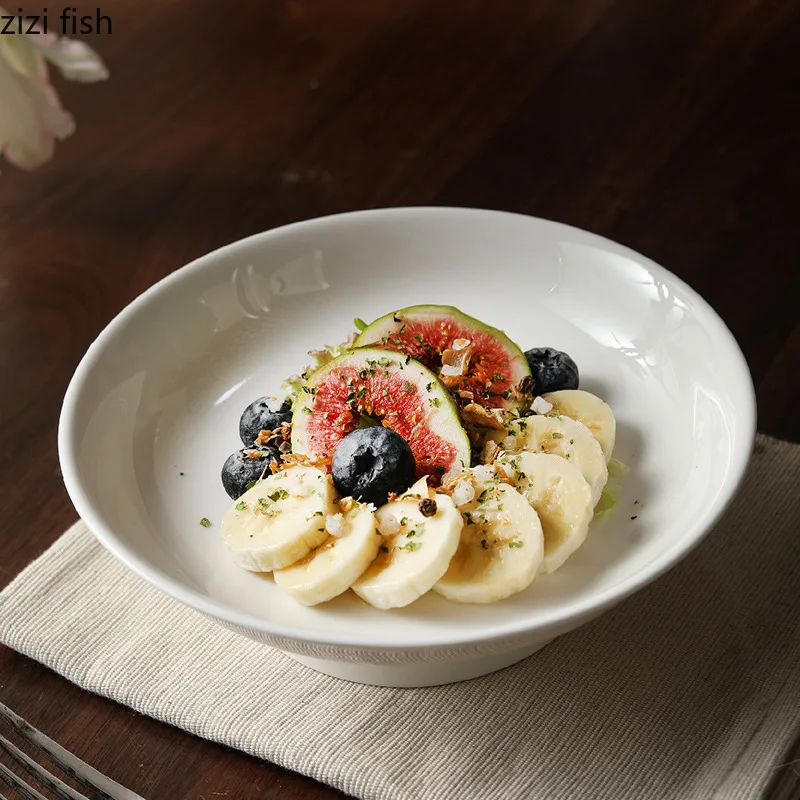 White Porcelain High Footed Plate Creative Fruit Salad Plate Dessert Pastry Plate Pasta Dish Serving Plates Restaurant Tableware
White Porcelain High Footed Plate Creative Fruit Salad Plate Dessert Pastry Plate Pasta Dish Serving Plates Restaurant Tableware