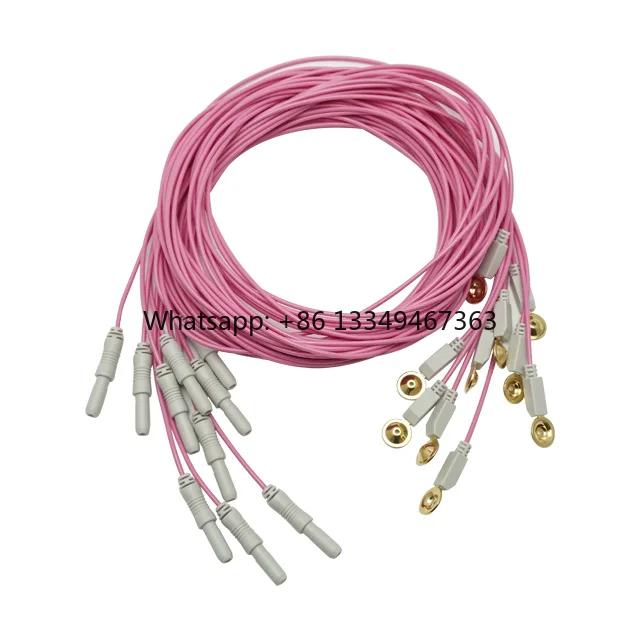 Pink TPU Disc 1.55mm Connector Gold-plated Cup-shaped Electrode Cable, 1.5m Cable, Medical Cable
Pink TPU Disc 1.55mm Connector Gold-plated Cup-shaped Electrode Cable, 1.5m Cable, Medical Cable