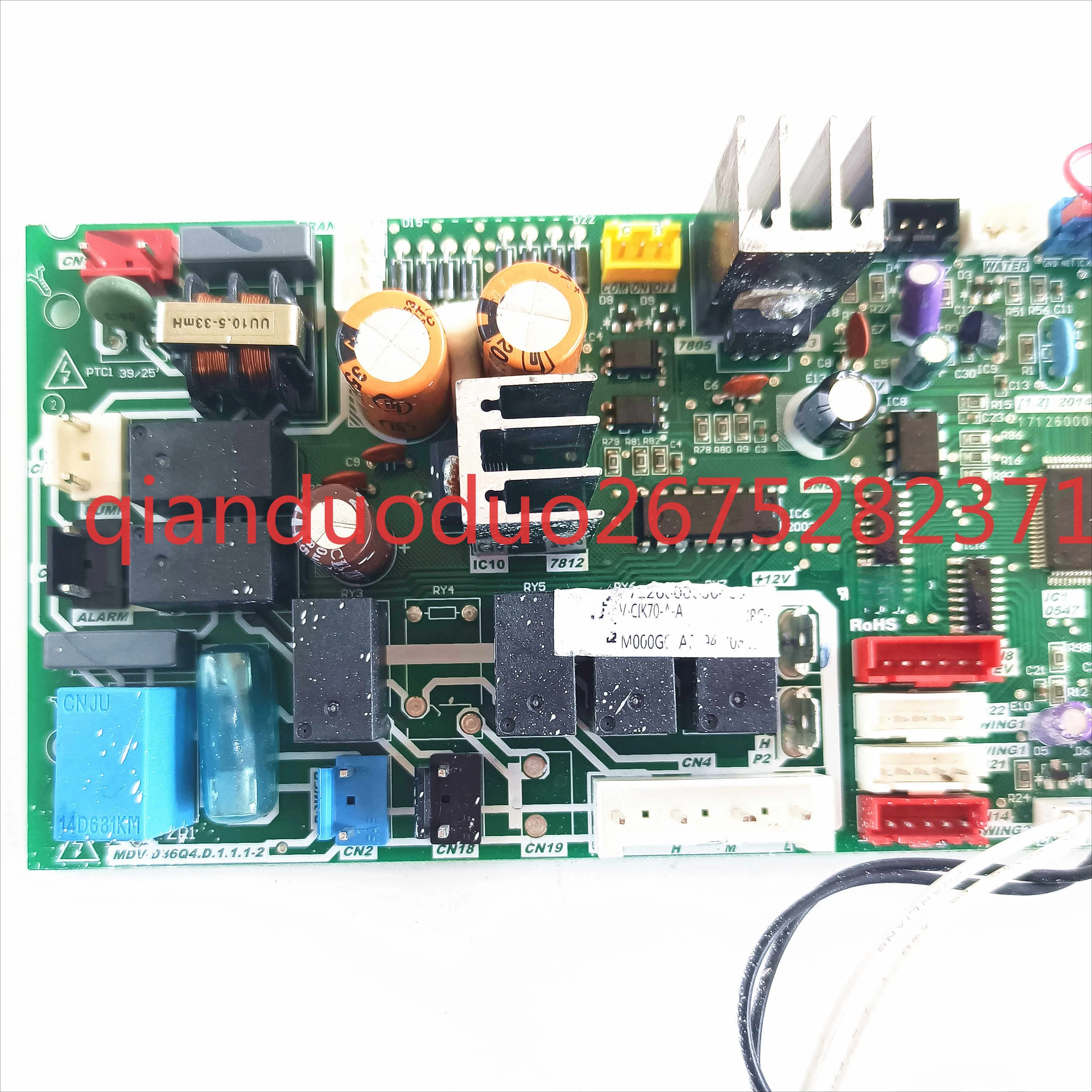 It is suitable for Midea V4+ central air conditioning duct internal unit motherboard V-CIK70-A-A main 17126000000465
It is suitable for Midea V4+ central air conditioning duct internal unit motherboard V-CIK70-A-A main 17126000000465