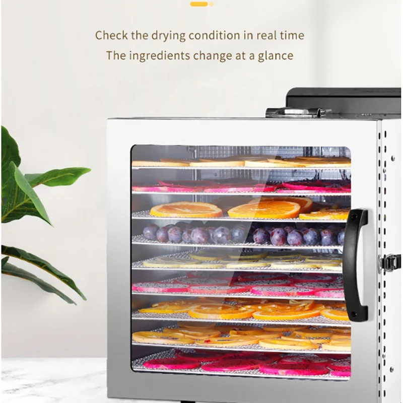 10 слоев для домашнего использования, коммерческого использования, 220 В, дегидратор для фруктов, овощные закуски, мясо, фрукты, еда, осушитель воздуха
10 слоев для домашнего использования, коммерческого использования, 220 В, дегидратор для фруктов, овощные закуски, мясо, фрукты, еда, осушитель воздуха