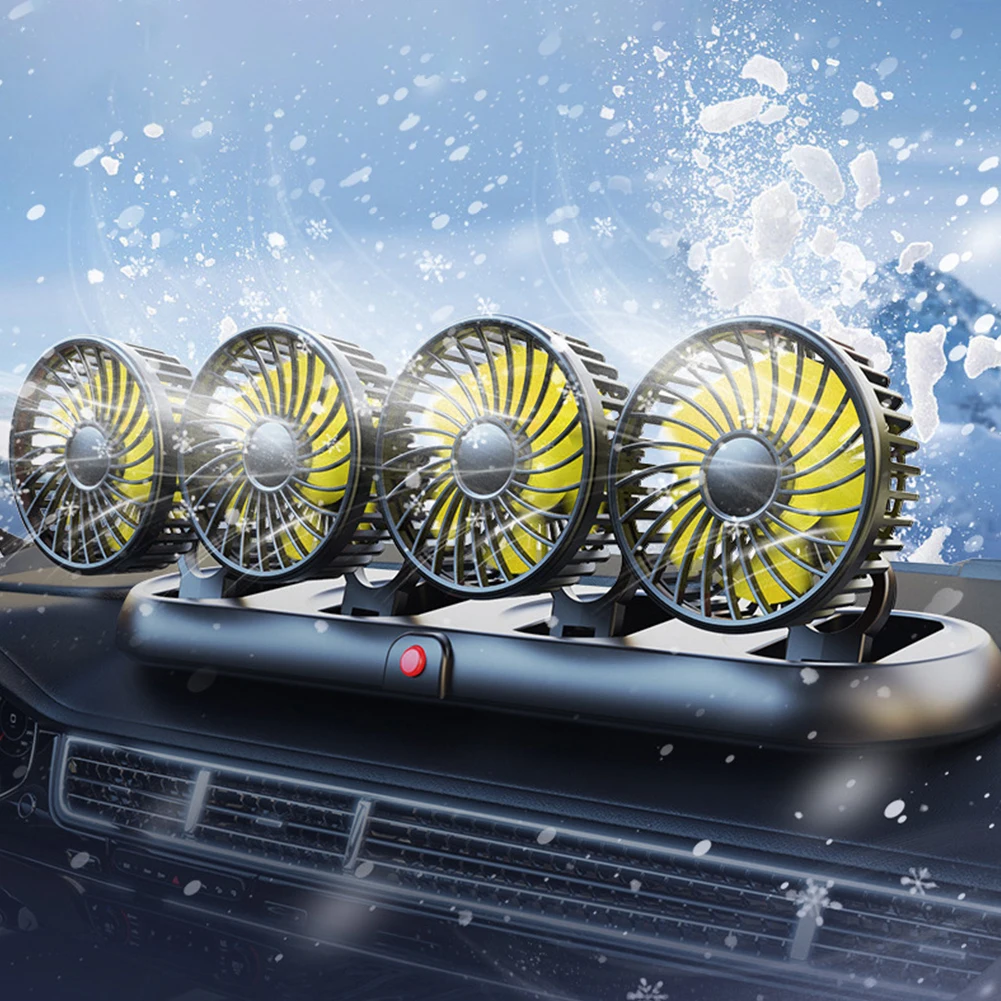 Portable 4-Head Car Cooling Fan 3 Speed Car Fan 360 Degree Rotatable Cooling Air Fan for Vehicles RVs and SUVs
Portable 4-Head Car Cooling Fan 3 Speed Car Fan 360 Degree Rotatable Cooling Air Fan for Vehicles RVs and SUVs