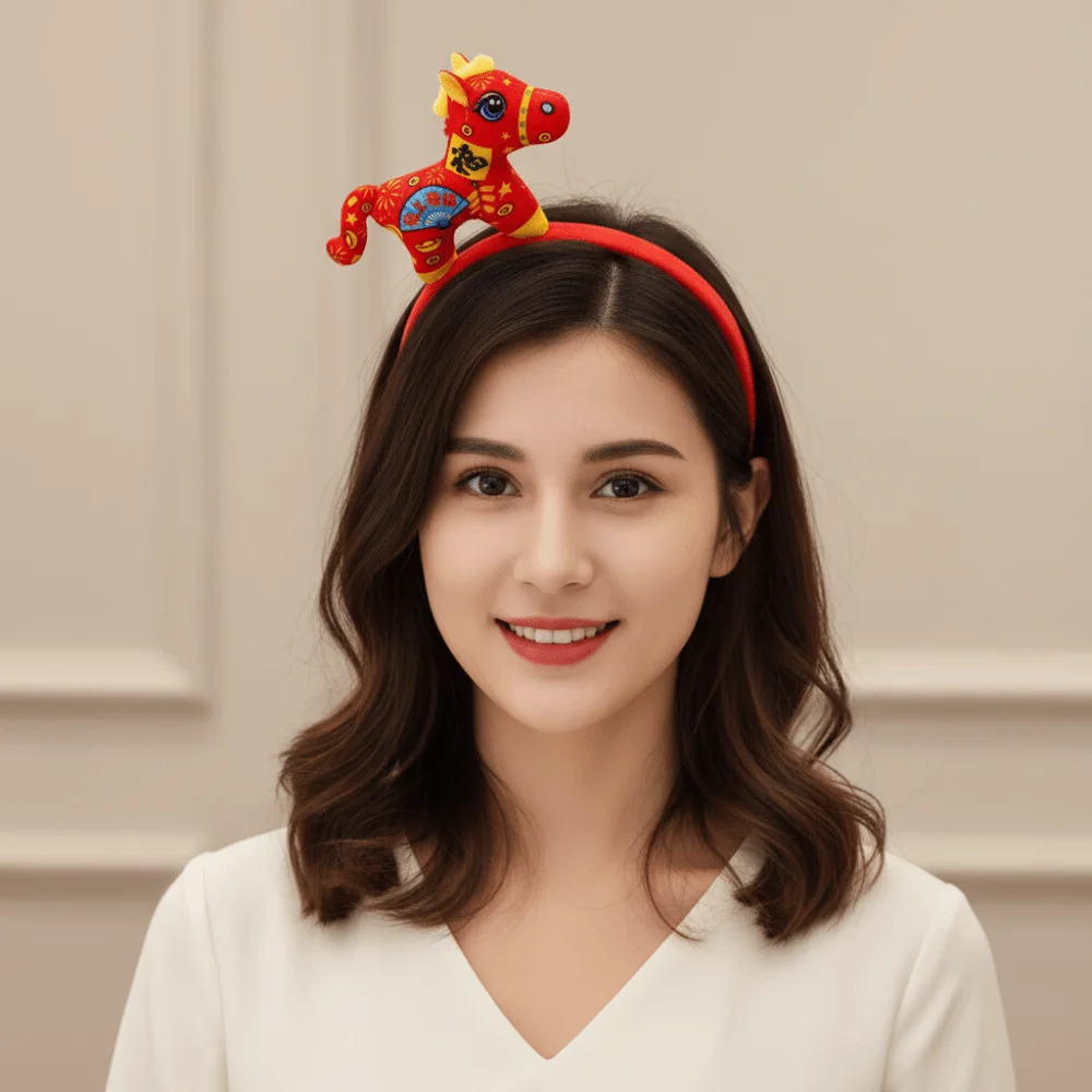 Exquisite Cartoon Horse Hair Hoop Pony Red Horse Headband Headwear Mascot New Year Headband Women
Exquisite Cartoon Horse Hair Hoop Pony Red Horse Headband Headwear Mascot New Year Headband Women