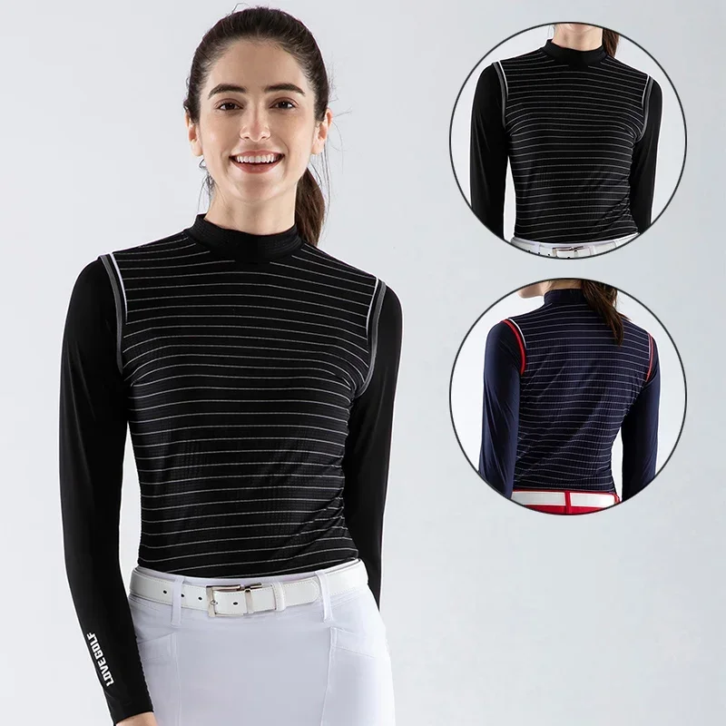 Love Golf Ladies High Elastic Stripe Golf Shirt Women Ice Silk Sunproof T-shirt Girls Quick Dry Full Sleeve Tops Golfer Clothing
Love Golf Ladies High Elastic Stripe Golf Shirt Women Ice Silk Sunproof T-shirt Girls Quick Dry Full Sleeve Tops Golfer Clothing