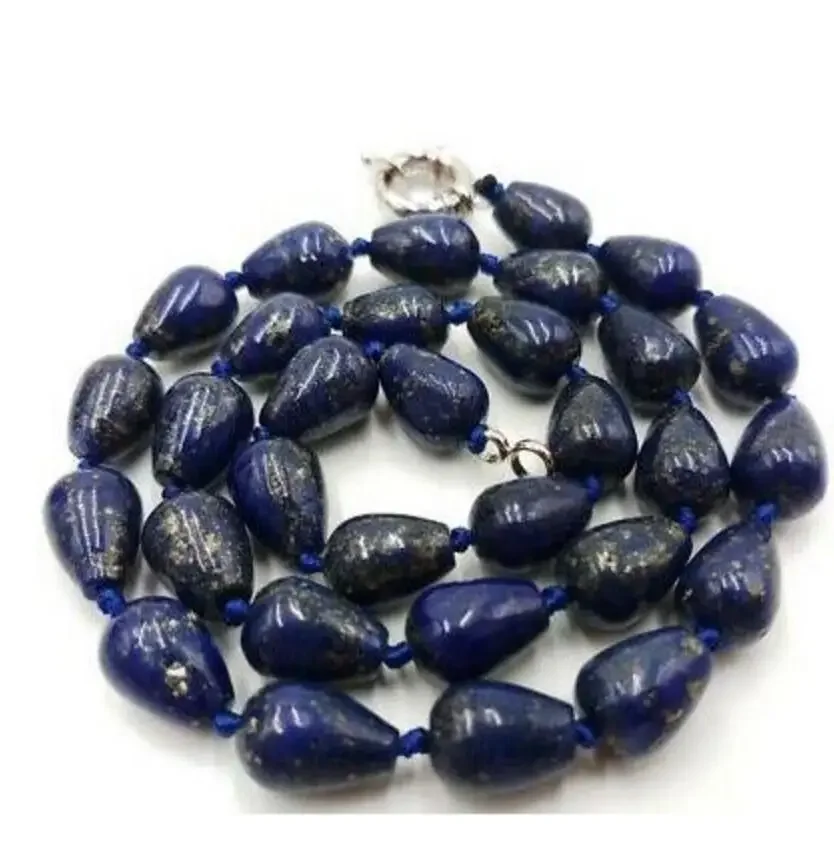 Fashion jewelry Blue Lapis Lazuli Natural Drop Beads Gemstone Jewellery Necklace 18'' 8x12mm
Fashion jewelry Blue Lapis Lazuli Natural Drop Beads Gemstone Jewellery Necklace 18'' 8x12mm
