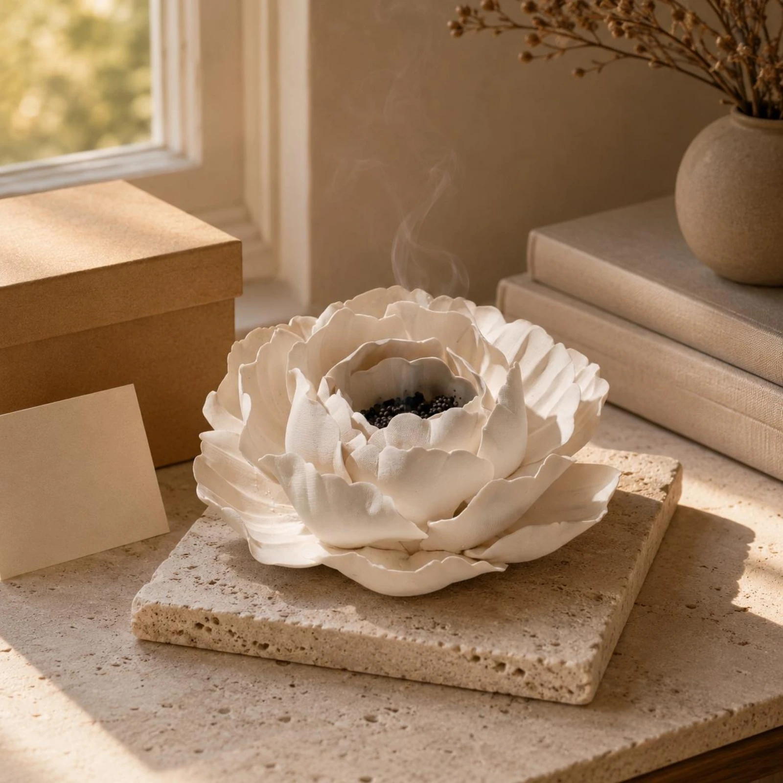 Flower-Shaped Incense Holder Textured Ceramic Flower Burner Ceramic Incense Holder Compact Home Decor Decorative
Flower-Shaped Incense Holder Textured Ceramic Flower Burner Ceramic Incense Holder Compact Home Decor Decorative