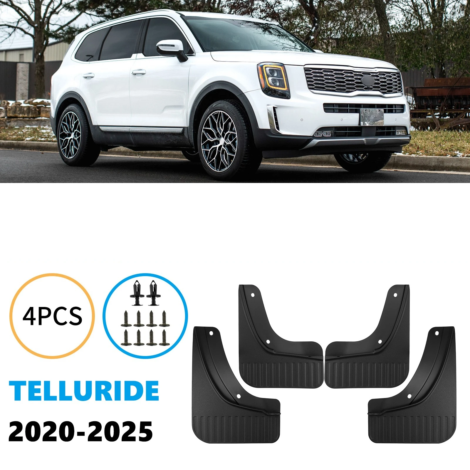 Mud Flaps For Kia Telluride 2020-2025 Front Rear Splash Guards Mudguards Fender 4PCS
Mud Flaps For Kia Telluride 2020-2025 Front Rear Splash Guards Mudguards Fender 4PCS
