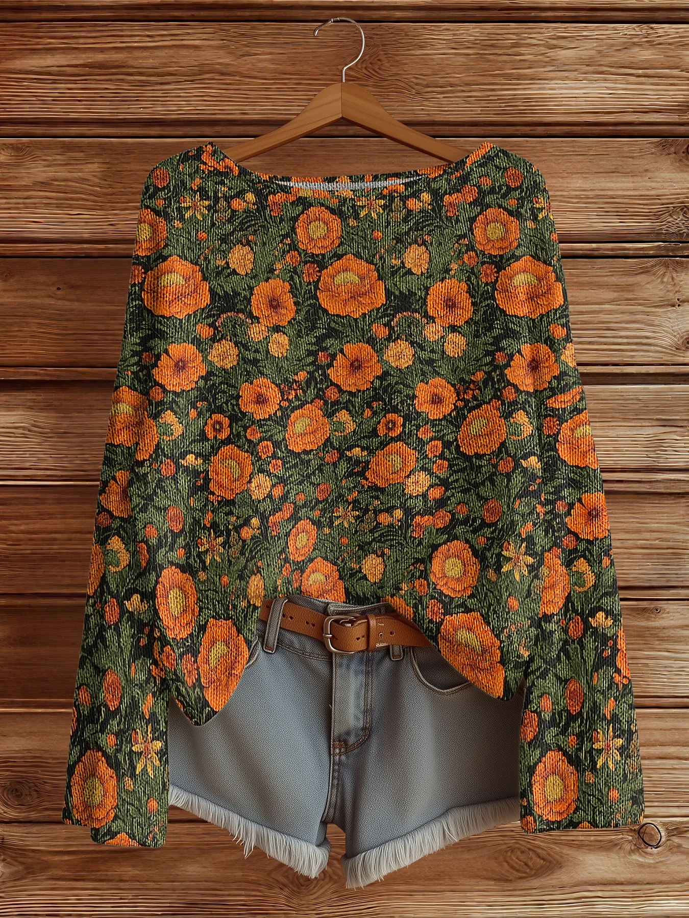 Осенне-зимний пуловер с цветочным принтом, женские винтажные свитера, модные повседневные шикарные женские свитера, уличная модная одежда 
Осенне-зимний пуловер с цветочным принтом, женские винтажные свитера, модные повседневные шикарные женские свитера, уличная модная одежда