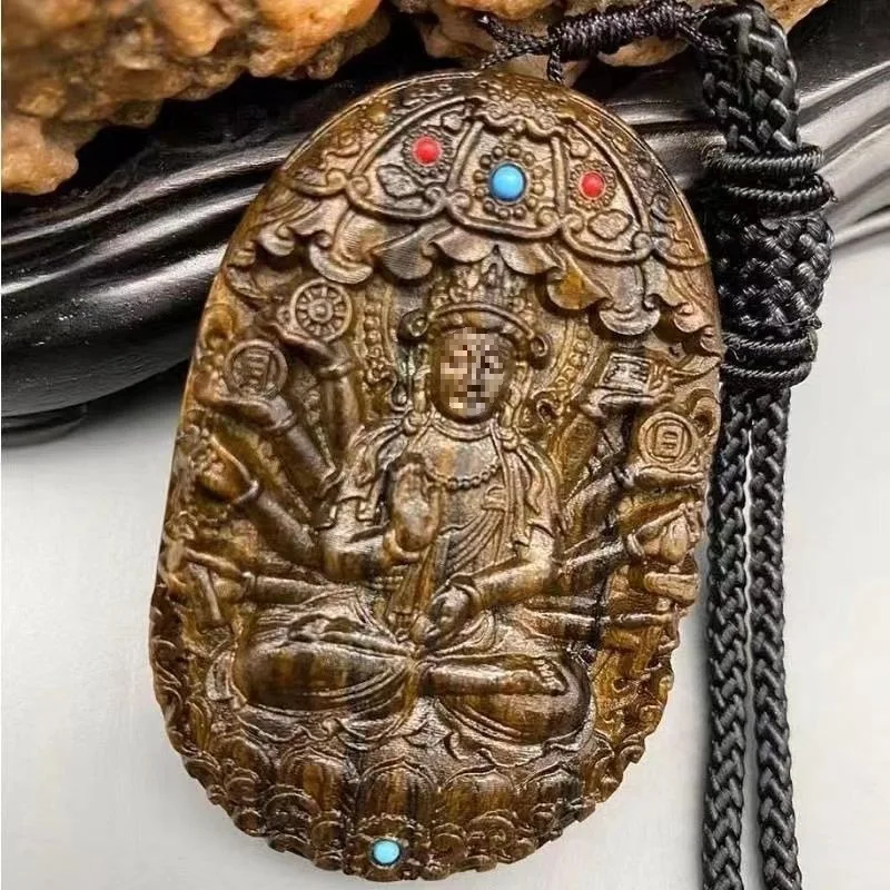 Agarwood Buddha Pendant of the Thousand-Armed for Men and Women, Zodiac Rat, Wooden Necklace, Avalokiteshvara Am
Agarwood Buddha Pendant of the Thousand-Armed for Men and Women, Zodiac Rat, Wooden Necklace, Avalokiteshvara Am