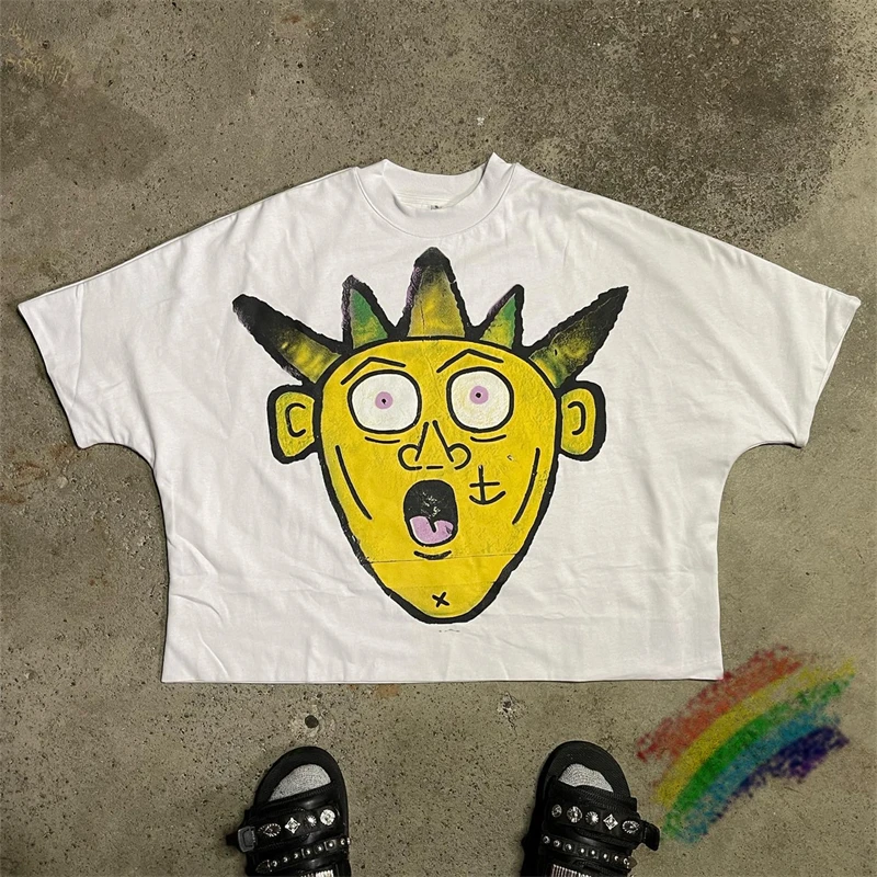 Yellow Painted Printed Blutosatire T Shirts Men Women Best Quality Loose Casual Streetwear Harajuku Tops Short Sleeve
Yellow Painted Printed Blutosatire T Shirts Men Women Best Quality Loose Casual Streetwear Harajuku Tops Short Sleeve