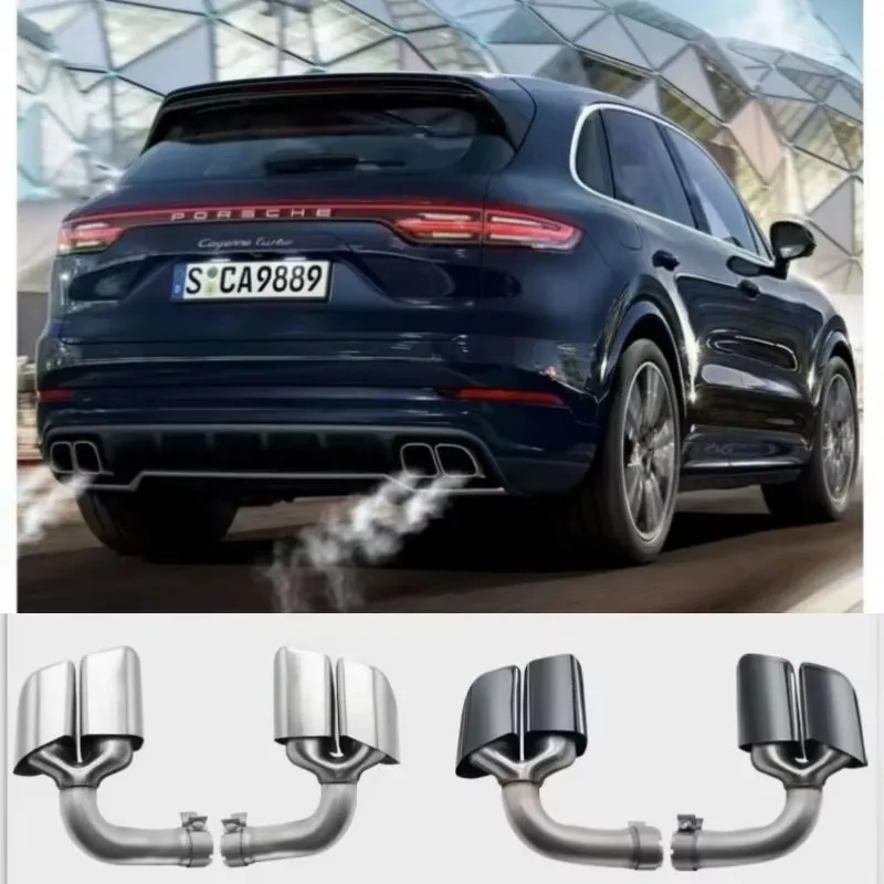 Stainless steel exhaust pipe square tail throat for more than 18 Porsche Cayenne four black titanium tail throat pair
Stainless steel exhaust pipe square tail throat for more than 18 Porsche Cayenne four black titanium tail throat pair