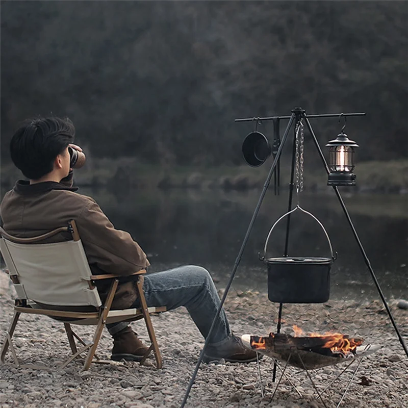 Outdoor Aluminum Alloy Tripod Hanger Storage Rack Portable Crossbar Set Retractable Hanging Pot Bracket
Outdoor Aluminum Alloy Tripod Hanger Storage Rack Portable Crossbar Set Retractable Hanging Pot Bracket
