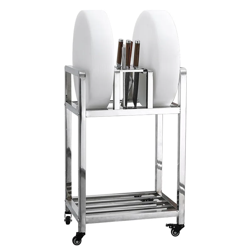 New stainless steel vegetable pier knife holder cart, hotel school kitchen special double-layer heightening with universal whee
New stainless steel vegetable pier knife holder cart, hotel school kitchen special double-layer heightening with universal whee