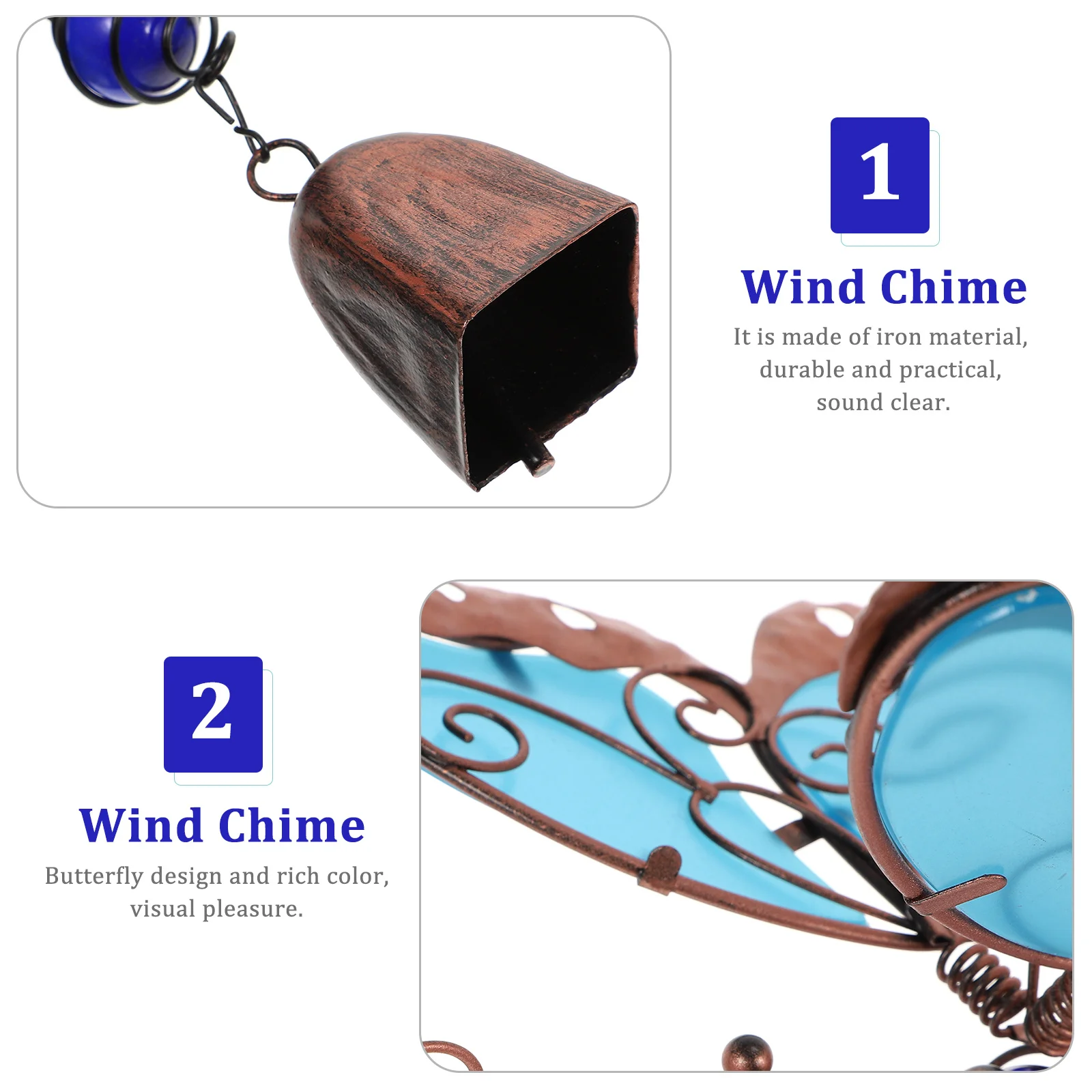 Wind Chimes Solar Lights Decoration Housewarming Gift Charming Blue Balcony Bell Pendant 
Wind Chimes Solar Lights Decoration Housewarming Gift Charming Blue Balcony Bell Pendant