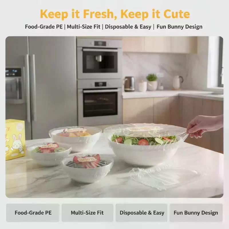 360Pcs Disposable Plastic Wrap Cover Hanging Multi-purpose Cling Film Cover For Home Kitchen Refrigerator Leftovers
360Pcs Disposable Plastic Wrap Cover Hanging Multi-purpose Cling Film Cover For Home Kitchen Refrigerator Leftovers