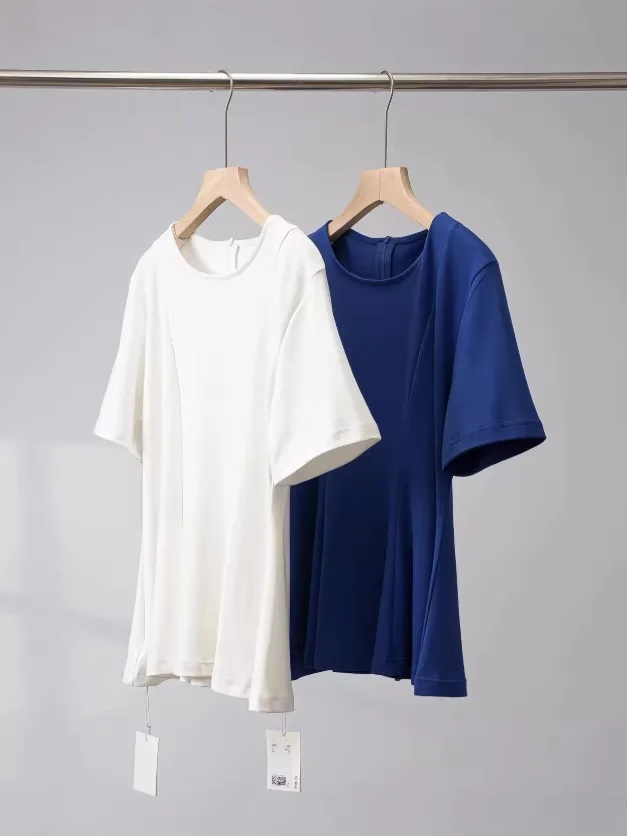 Dave&Di Spring/summer New Women's Fashion Solid Color Waist And Western Style Mid Length T-shirt Top
Dave&Di Spring/summer New Women's Fashion Solid Color Waist And Western Style Mid Length T-shirt Top