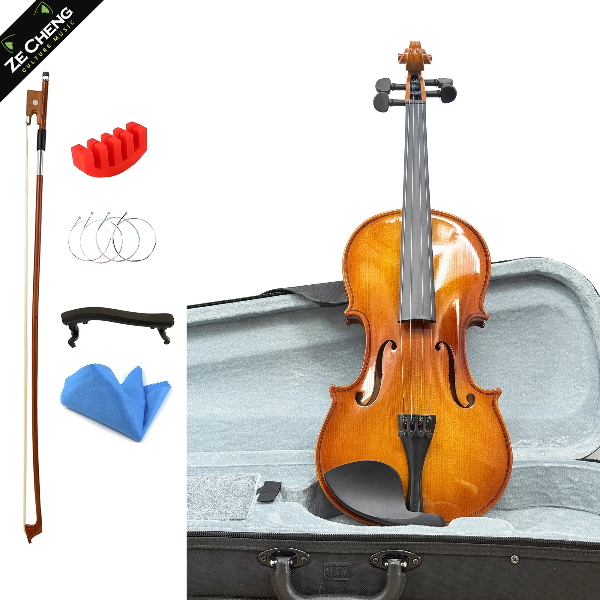 Student Violin Full Set 4/4 3/4 Size Beginner Kit with Case Bow Shoulder Rest Solid Maple Wood Handmade Acoustic Violin Vintage
Student Violin Full Set 4/4 3/4 Size Beginner Kit with Case Bow Shoulder Rest Solid Maple Wood Handmade Acoustic Violin Vintage