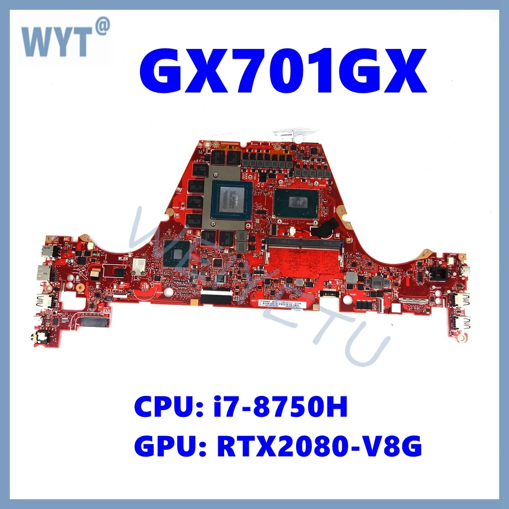 GX701GX Laptop Motherboard For ASUS S17 GX701 GX701GXH GX701GVR GX701GV GX701GXR Mainboard i7-8750H CPU RTX2080 GPU 8GB-RAM
GX701GX Laptop Motherboard For ASUS S17 GX701 GX701GXH GX701GVR GX701GV GX701GXR Mainboard i7-8750H CPU RTX2080 GPU 8GB-RAM
