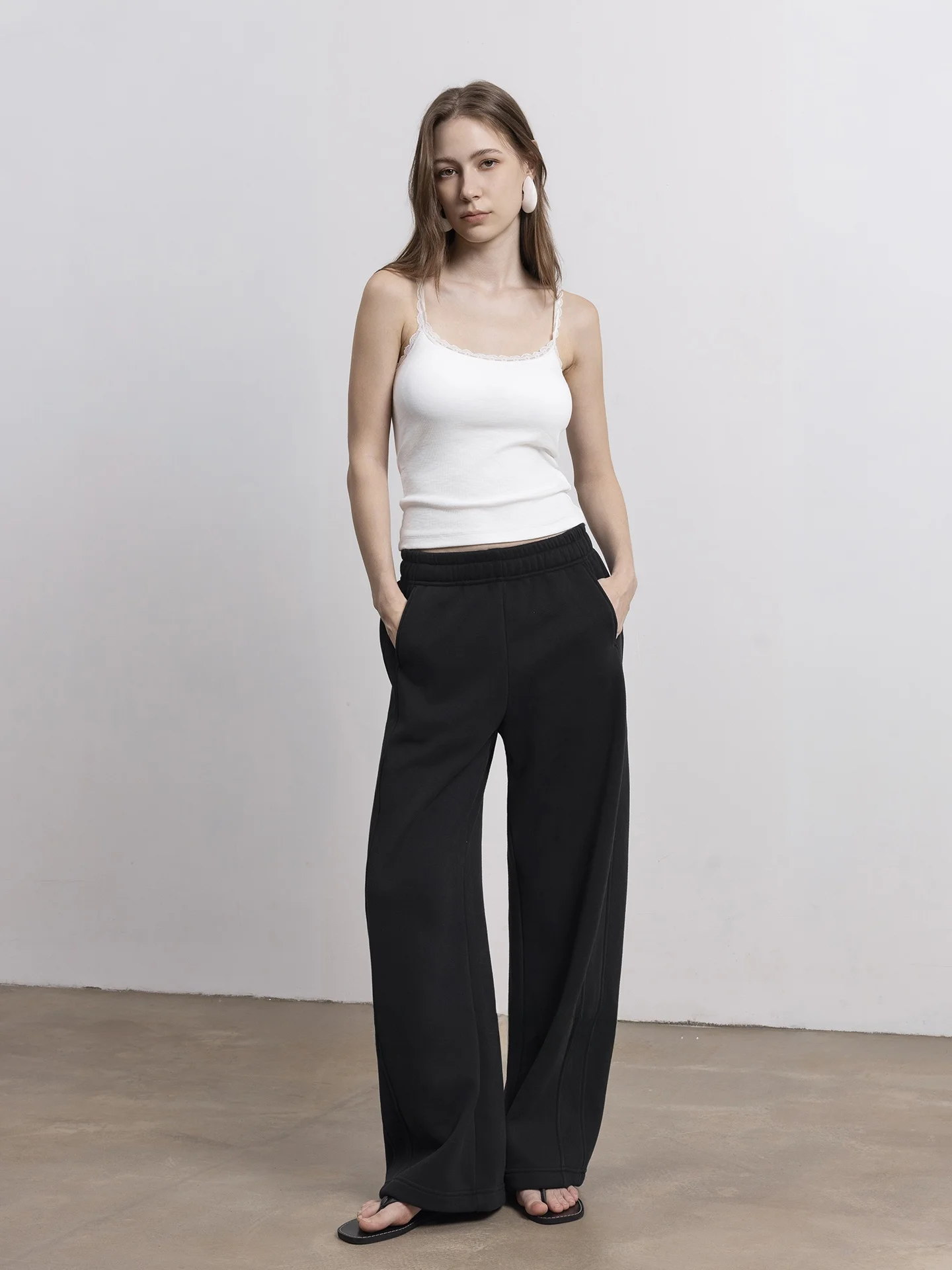 High Waist Wide Leg Casual Pants Pure Color Belted Line Design Spring Summer Casual Trousers for Women by COCOZONE
High Waist Wide Leg Casual Pants Pure Color Belted Line Design Spring Summer Casual Trousers for Women by COCOZONE