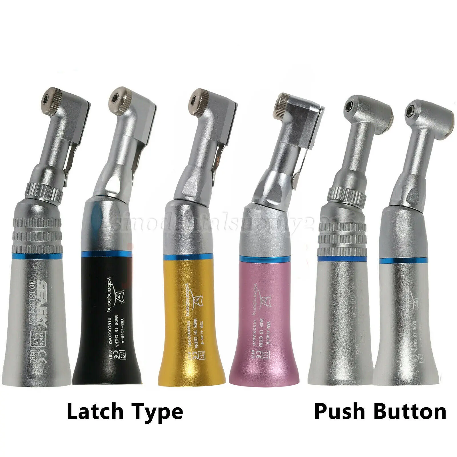 Dental Slow Low Speed Contra Angle Handpiece NSK Style Latch/Push Button Type 1:1 For E Type Motors
Dental Slow Low Speed Contra Angle Handpiece NSK Style Latch/Push Button Type 1:1 For E Type Motors