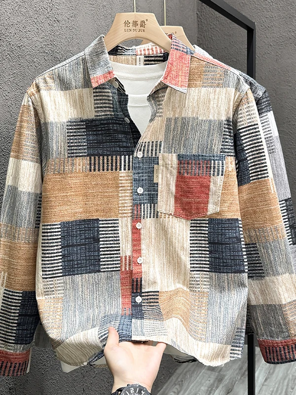 Мужская рубашка в стиле ретро с клетчатым принтом, модная, городская, свободного кроя, для весеннего сезона, молодежная, универсальная, стильная и удобная.
Мужская рубашка в стиле ретро с клетчатым принтом, модная, городская, свободного кроя, для весеннего сезона, молодежная, универсальная, стильная и удобная.