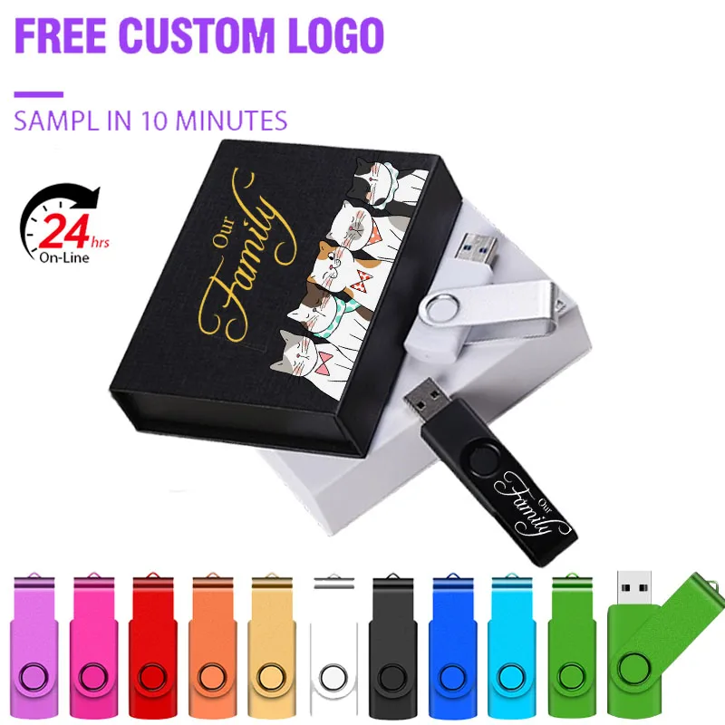 NEW Rotatable Color Plastic USB 2.0 Flash Drive 128GB Gift Box Custom The Logo for Free Pendrive 64GB Business Gift Memory Stick
NEW Rotatable Color Plastic USB 2.0 Flash Drive 128GB Gift Box Custom The Logo for Free Pendrive 64GB Business Gift Memory Stick