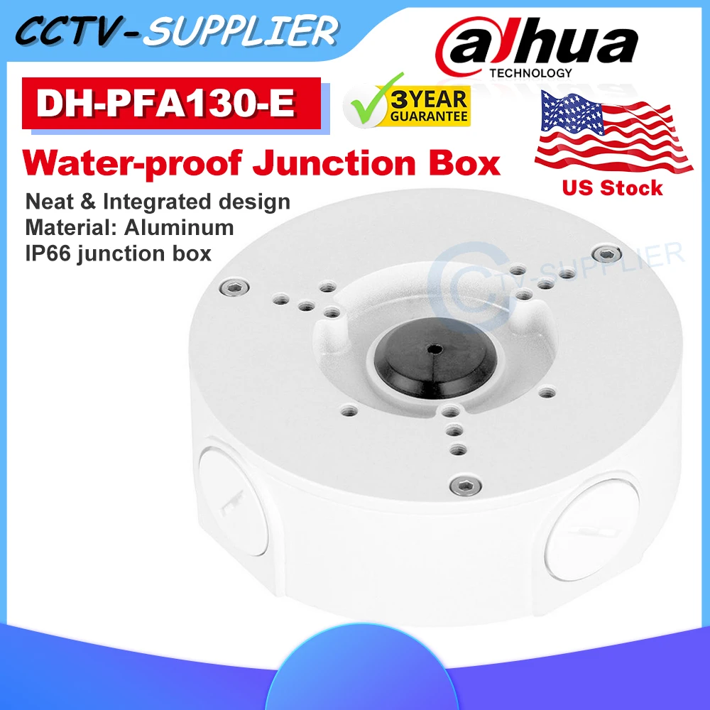 Dahua Water-proof Junction Box PFA130-E for Bullet IP Camera IPC-HFW2841T-ZS IPC-HFW2441T-ZS IPC-HFW2441S-S IPC-HFW2841S-S
Dahua Water-proof Junction Box PFA130-E for Bullet IP Camera IPC-HFW2841T-ZS IPC-HFW2441T-ZS IPC-HFW2441S-S IPC-HFW2841S-S