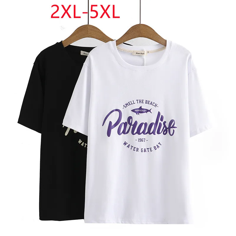 New 2023 Ladies Spring Summer Plus Size Tops For Women Large Size Short Sleeve O-neck Black Print T-shirt 2XL 3XL 4XL 5XL
New 2023 Ladies Spring Summer Plus Size Tops For Women Large Size Short Sleeve O-neck Black Print T-shirt 2XL 3XL 4XL 5XL