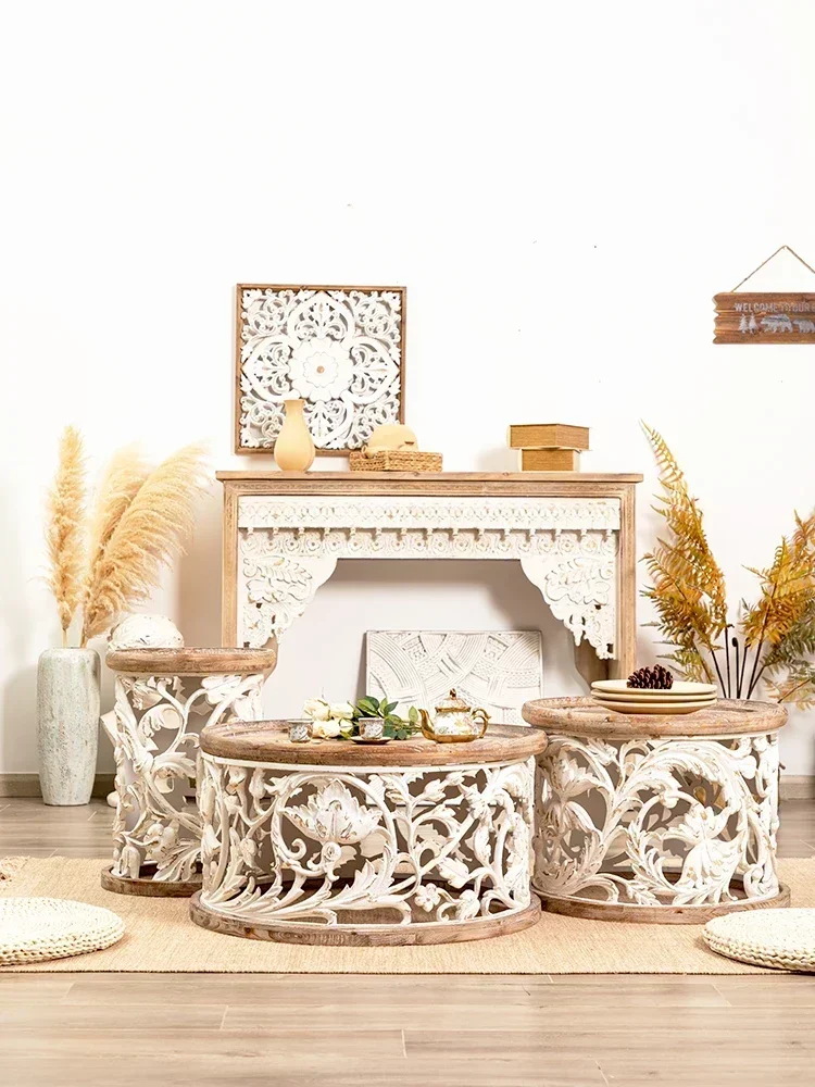 ~Solid Wood round Coffee Table Living Room Home B & B Creative French Retro Distressed Bedroom Corner Table
~Solid Wood round Coffee Table Living Room Home B & B Creative French Retro Distressed Bedroom Corner Table