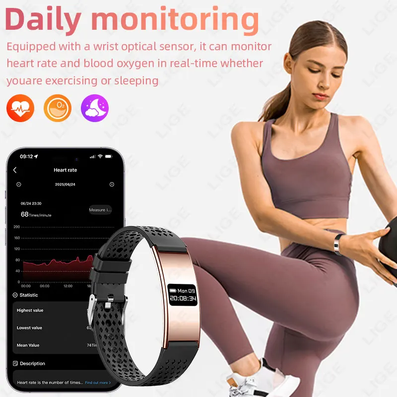 New Ultra-thin Women Smart Bracelet Men‘s Sports Band Fitness Tracker Waterproof Heart Rate Sleep Monitor Step Count Smart Band
New Ultra-thin Women Smart Bracelet Men‘s Sports Band Fitness Tracker Waterproof Heart Rate Sleep Monitor Step Count Smart Band