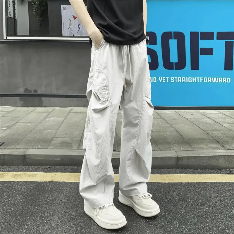 Summer Ice Silk Thin Folded Design Men's Outdoor Quick Dry Loose Straight Leg Casual Long Pants Workwear Trousers Loose Fit
Summer Ice Silk Thin Folded Design Men's Outdoor Quick Dry Loose Straight Leg Casual Long Pants Workwear Trousers Loose Fit