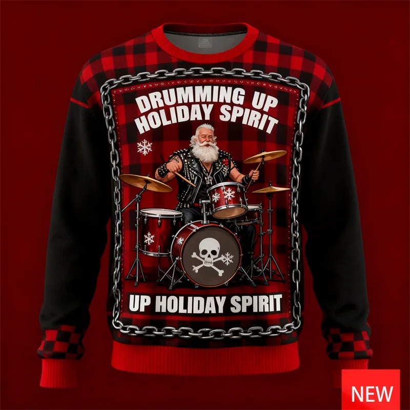 New In Merry Christmas Santa Claus Pattern Ugly Christmas Sweater For Men Funny Rock Santa Claus Pullover Sweatshirt Xmas Gift
New In Merry Christmas Santa Claus Pattern Ugly Christmas Sweater For Men Funny Rock Santa Claus Pullover Sweatshirt Xmas Gift