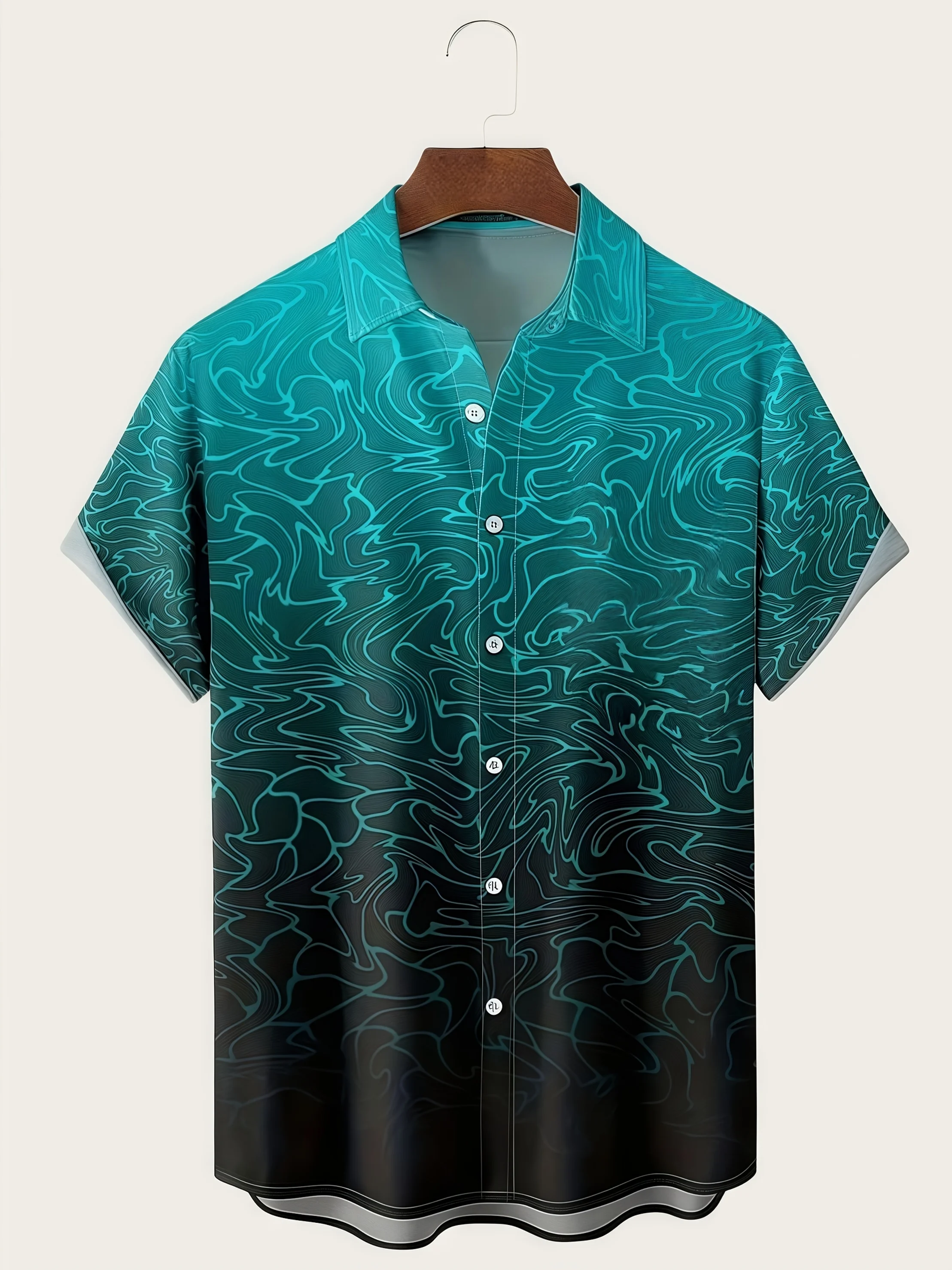 Summer Men's Gradient Shirt 3D Printed Short Sleeve Outdoor Street Style Design Suitable for Beach Vacation Wear
Summer Men's Gradient Shirt 3D Printed Short Sleeve Outdoor Street Style Design Suitable for Beach Vacation Wear
