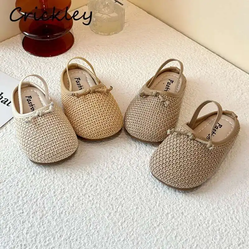 Weave PU Solid Kids Sandals Bow Elastic Band Comfortable Girls Summer Shoes Slingback Flat Non Slip Children Sandals Slides
Weave PU Solid Kids Sandals Bow Elastic Band Comfortable Girls Summer Shoes Slingback Flat Non Slip Children Sandals Slides
