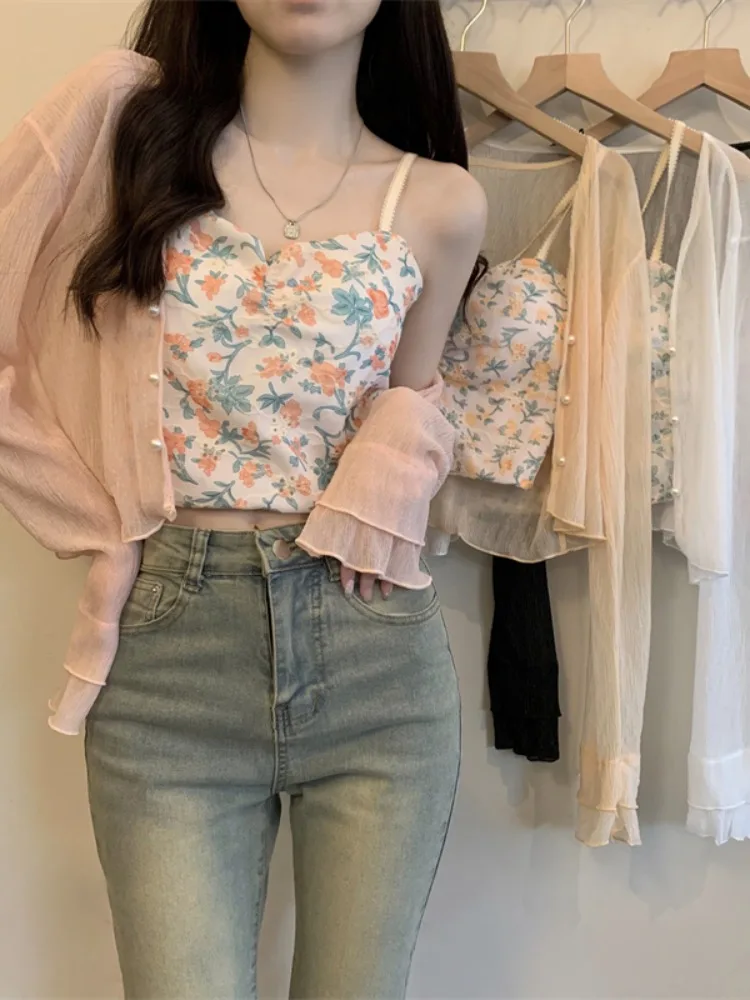 Spring Summer Women's Sweet Soft Sle Pink Thin Knitted Open Cardigan Inner Beautiful Tube Top Strap irt Korean Version Re...
Spring Summer Women's Sweet Soft Sle Pink Thin Knitted Open Cardigan Inner Beautiful Tube Top Strap irt Korean Version Re...