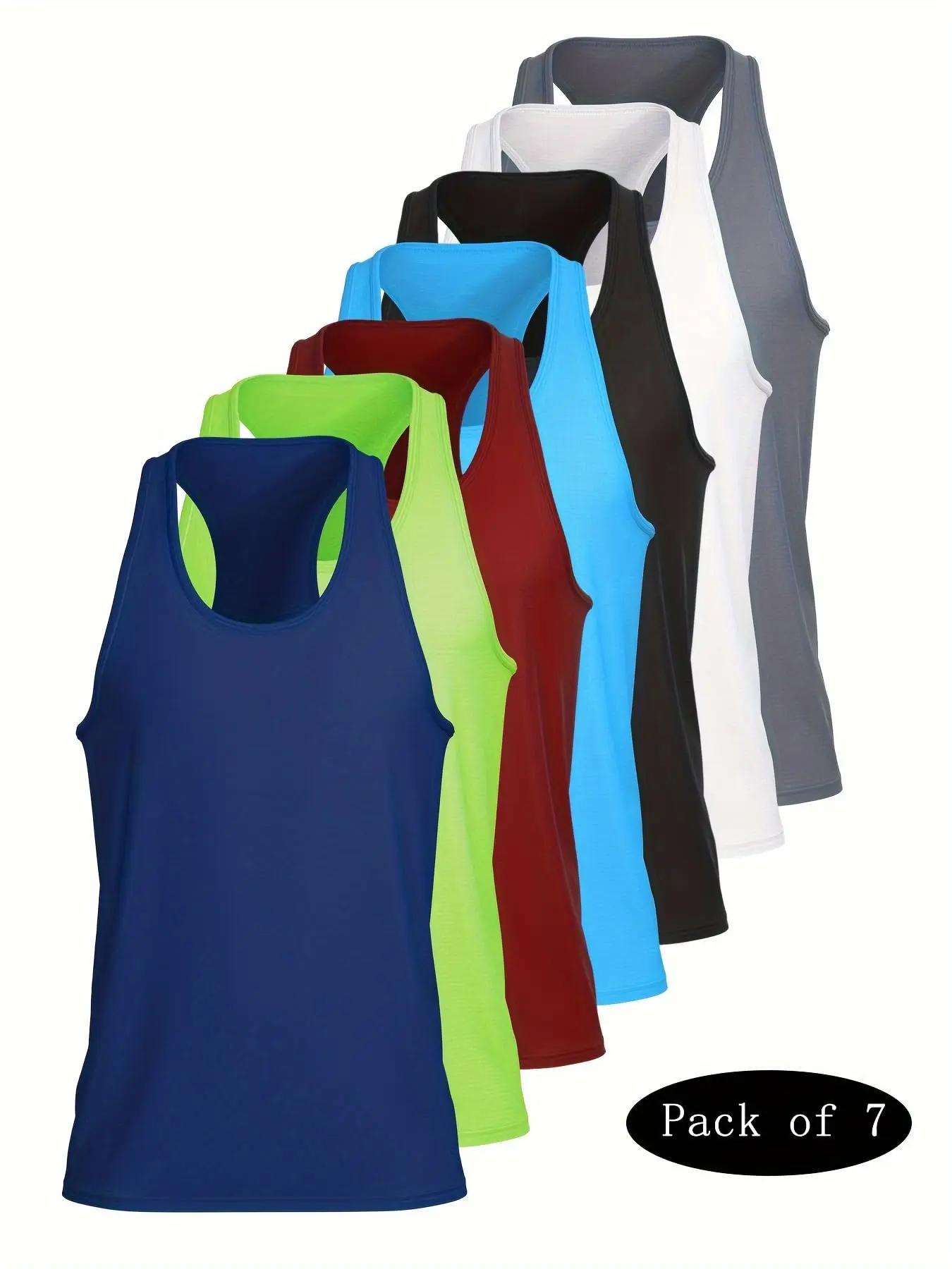 7-Pack Men's Athletic Tank Tops, Lightweight Breathable Quick-Dry Sleeveless Workout Vests for Basketball
7-Pack Men's Athletic Tank Tops, Lightweight Breathable Quick-Dry Sleeveless Workout Vests for Basketball