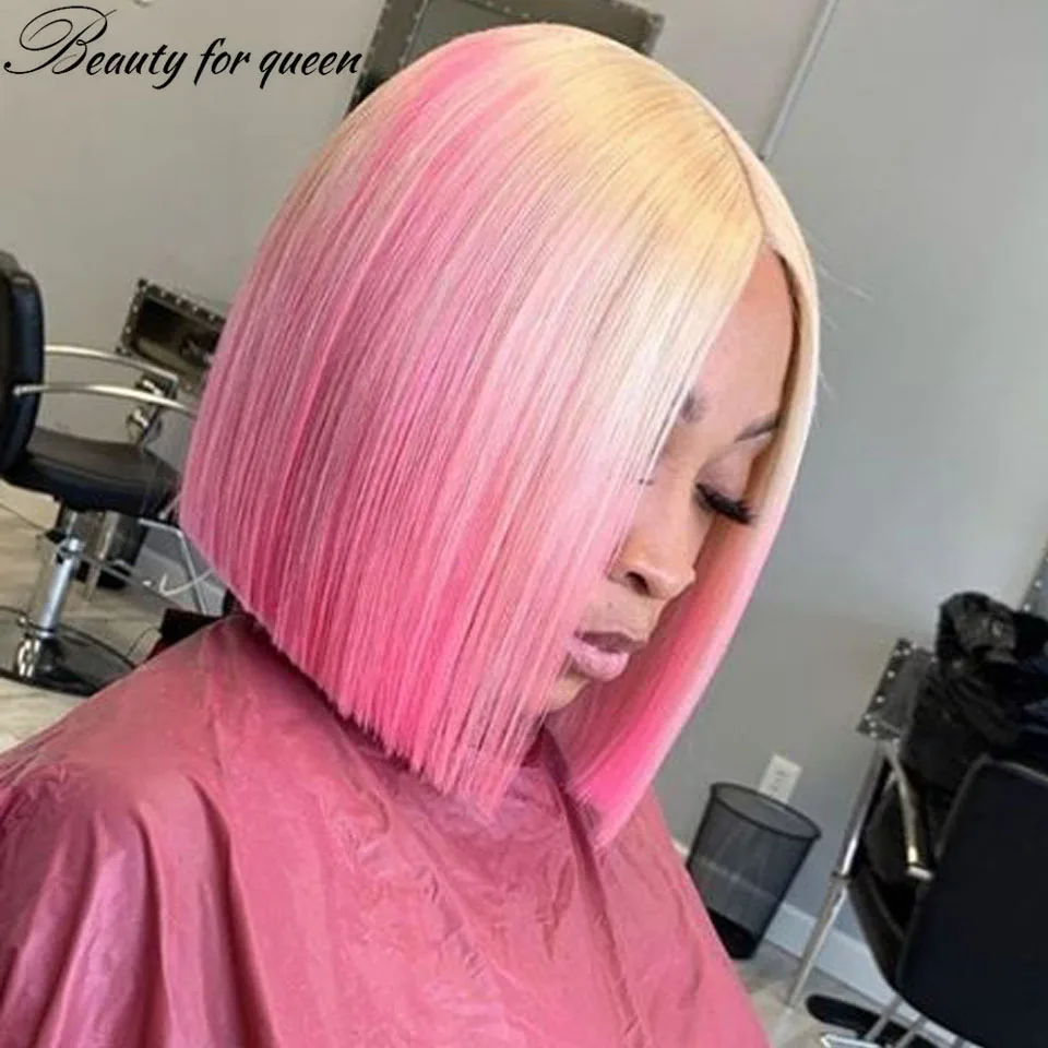 Honey Blonde 613 Pink 13x4 Lace Front Human Hair Wigs For Woman Short Bob Wig Ombre Pink Colored Straight Bob Wig Pre Plucked
Honey Blonde 613 Pink 13x4 Lace Front Human Hair Wigs For Woman Short Bob Wig Ombre Pink Colored Straight Bob Wig Pre Plucked