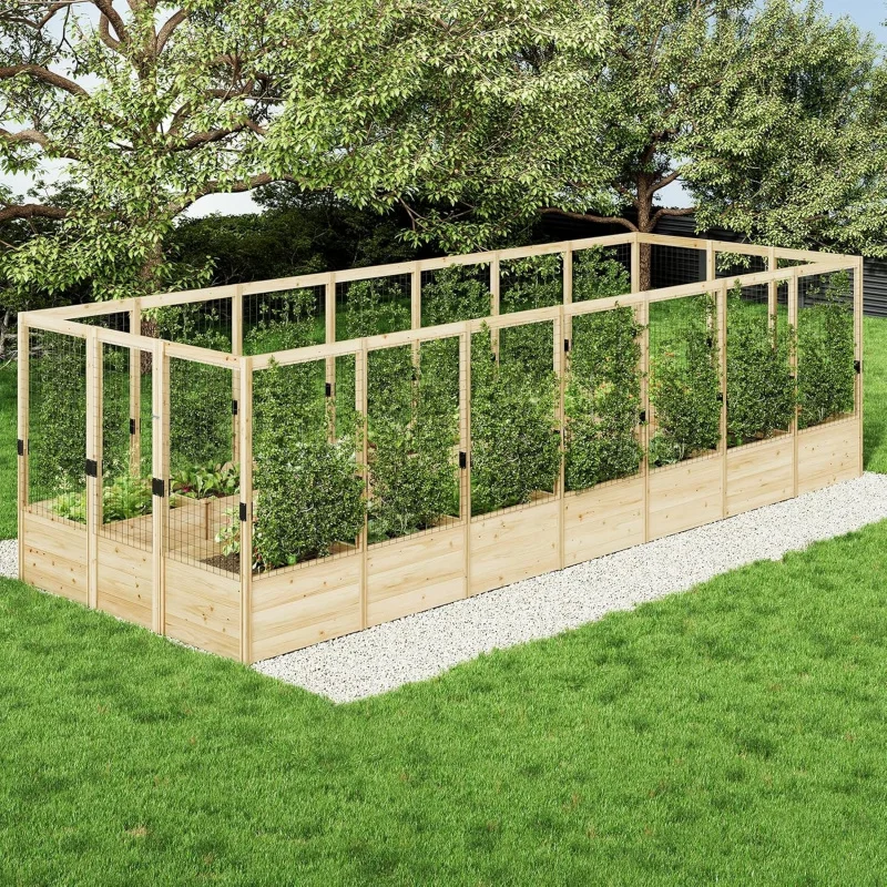 .5x20x6ft Raised Garden Bed/Deer Proof Fence, Wooden Planter Box with 19 Depth Outdoor Vegetables, Flowers
.5x20x6ft Raised Garden Bed/Deer Proof Fence, Wooden Planter Box with 19 Depth Outdoor Vegetables, Flowers