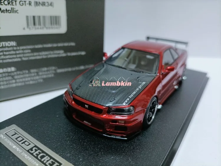 IG 1/43 Top Secret GT-R BNR34 Wide body Modified Sports Car Model Metal Red Collection Gift
IG 1/43 Top Secret GT-R BNR34 Wide body Modified Sports Car Model Metal Red Collection Gift