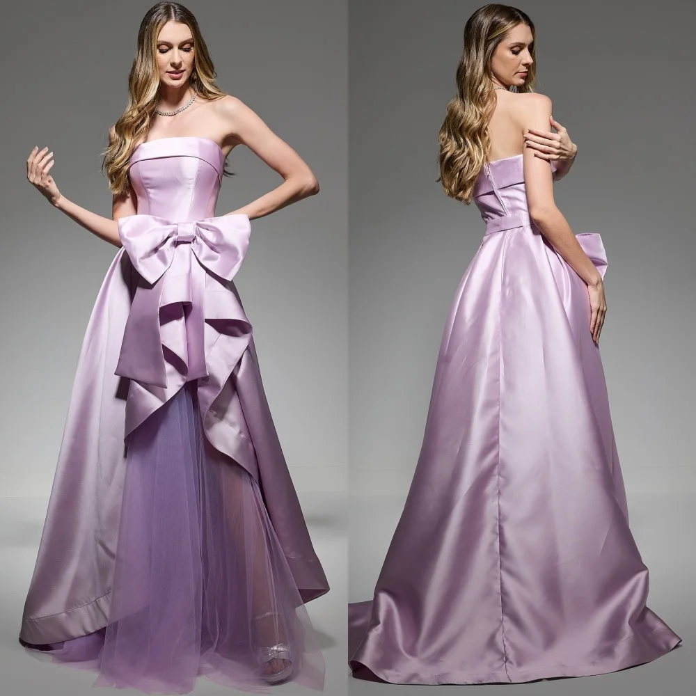 Customized Modern Style Sexy Pleat Bow Ruched A-line Strapless Long Dresses Bespoke Occasion Dresses High Quality Matching Sexy
Customized Modern Style Sexy Pleat Bow Ruched A-line Strapless Long Dresses Bespoke Occasion Dresses High Quality Matching Sexy