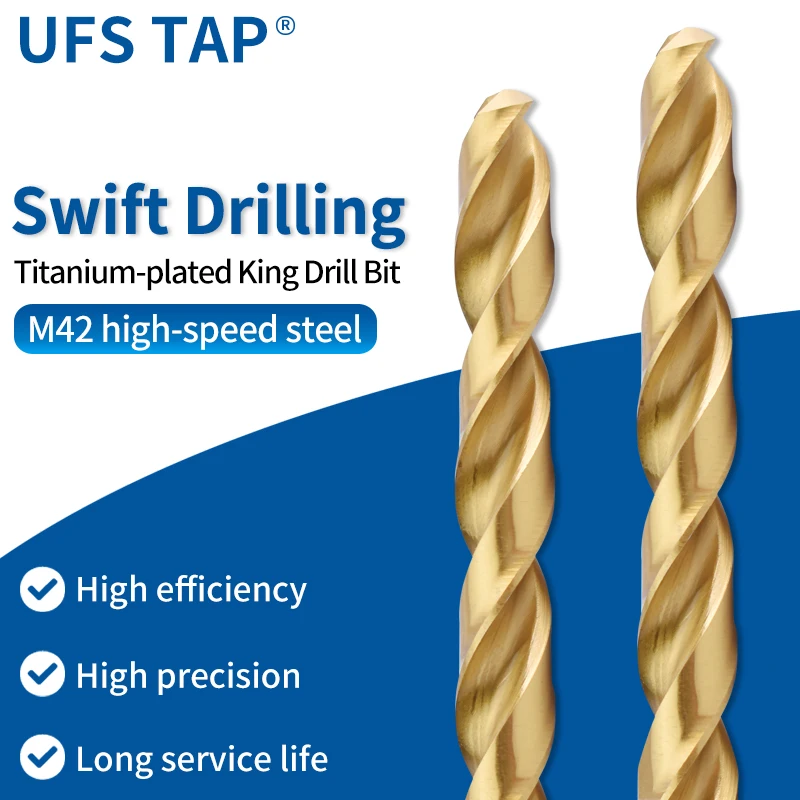 UFS TAP HSS-Co8 DIN 338 Straight Shank Cobalt Twist Drill 1 2 3 4 5 6 7 8 9 10 11 12 13 mm Drills Bit For Stainless Steel
UFS TAP HSS-Co8 DIN 338 Straight Shank Cobalt Twist Drill 1 2 3 4 5 6 7 8 9 10 11 12 13 mm Drills Bit For Stainless Steel
