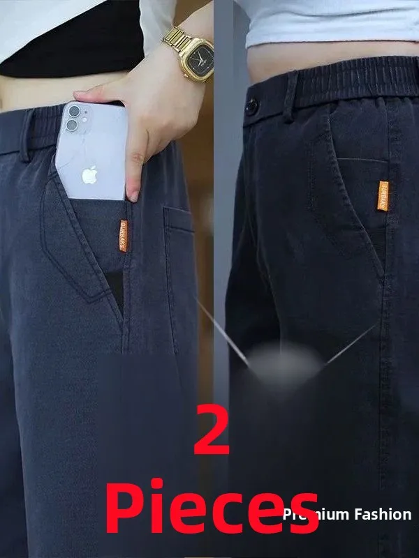 Men's Workwear Pants Straight Leg Loose Fit Elastic Waist Lightweight Casual Trousers Wear Resistant Summer Long Pants
Men's Workwear Pants Straight Leg Loose Fit Elastic Waist Lightweight Casual Trousers Wear Resistant Summer Long Pants