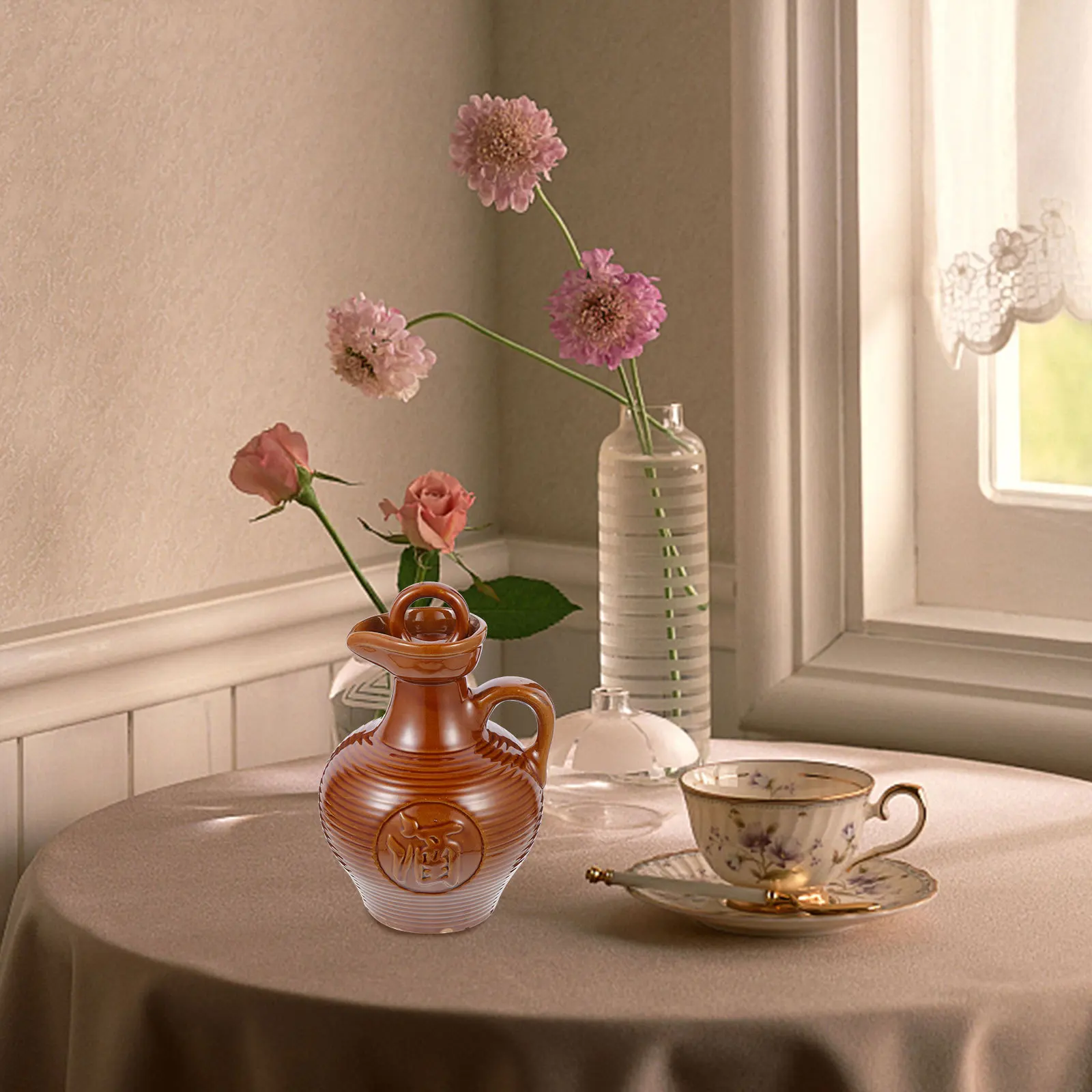 500Ml Handled Wine Pot High-Class Ceramic Craftsmanship Elegant Wine Kettle for Home Bar Serving Decoration Home Accessory
500Ml Handled Wine Pot High-Class Ceramic Craftsmanship Elegant Wine Kettle for Home Bar Serving Decoration Home Accessory