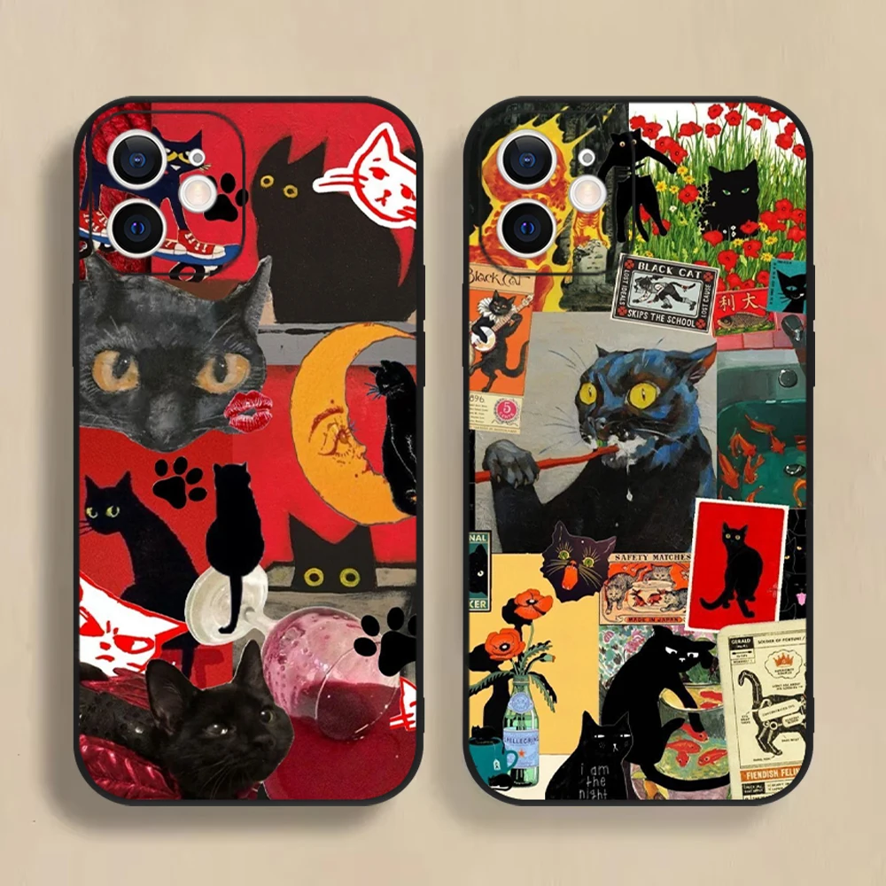 Funny Cartoon Black Cat Phone Case For iPhone 16 15 14 13 12 11 Pro Max Mini X XS SE 7 8 Plus 16E Shockproof Silicone Soft Cover
Funny Cartoon Black Cat Phone Case For iPhone 16 15 14 13 12 11 Pro Max Mini X XS SE 7 8 Plus 16E Shockproof Silicone Soft Cover