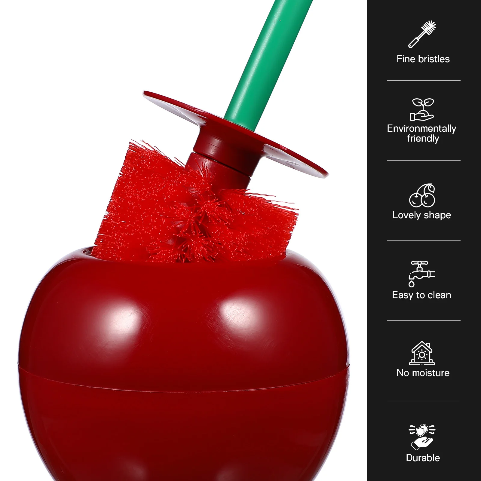 1Set Cherry Shape Toilet Brush Kit Ergonomic Long Handle Dense Bristles Bathroom Cleaning Holder Cherry Toilet Brush 
1Set Cherry Shape Toilet Brush Kit Ergonomic Long Handle Dense Bristles Bathroom Cleaning Holder Cherry Toilet Brush