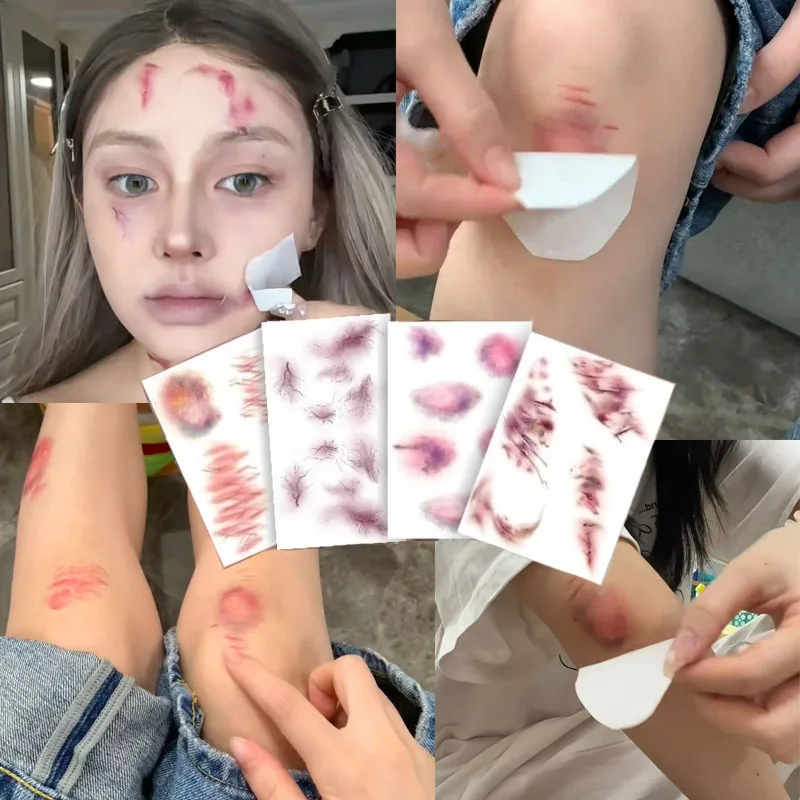 Halloween Arm Ankle Scar Temporary Tattoos Waterproof Wound Bruising Tattoo Stickers Lasting Cosplay Fake Tattoo for Women Men
Halloween Arm Ankle Scar Temporary Tattoos Waterproof Wound Bruising Tattoo Stickers Lasting Cosplay Fake Tattoo for Women Men