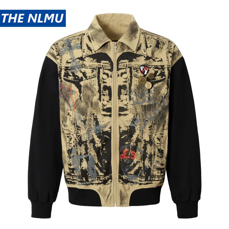 Vintage Graffiti Jacket Y2K Mens Women Harajuku Patchwork Denim Jeans Jackets Unisex 2025 Fashion Causal Coats Outwear
Vintage Graffiti Jacket Y2K Mens Women Harajuku Patchwork Denim Jeans Jackets Unisex 2025 Fashion Causal Coats Outwear